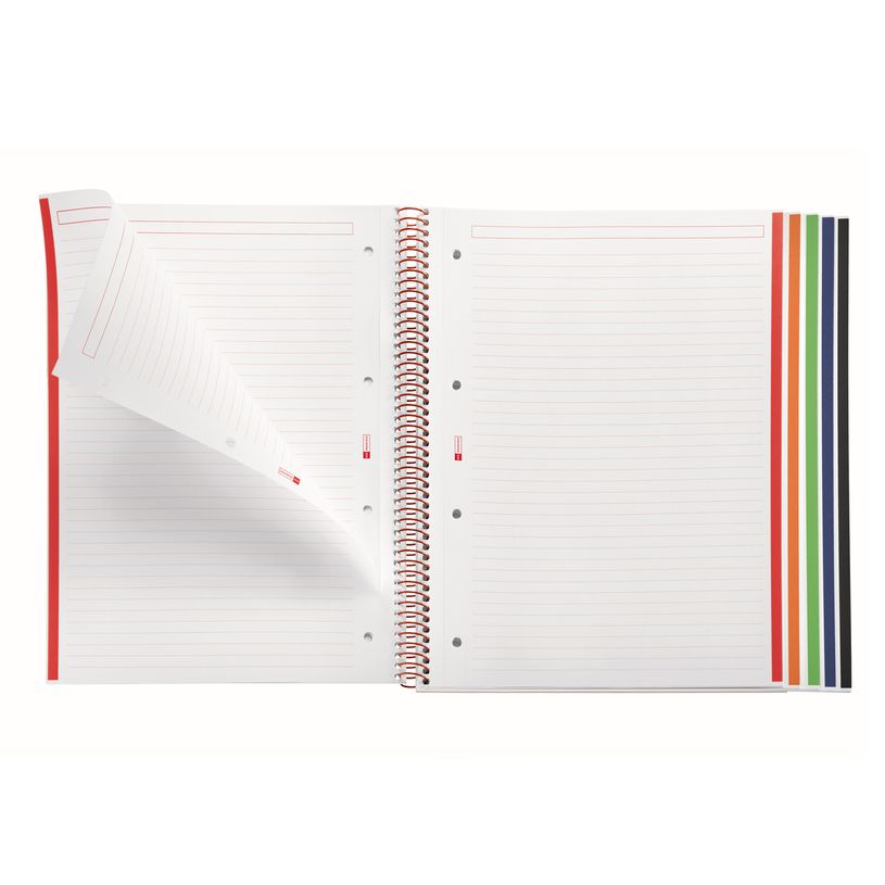 8422593485699-Notebook Emotions, Couverture souple, A4, lignes horizontales 7 mm, 120 feuilles de 5 couleurs, Miquelr--3