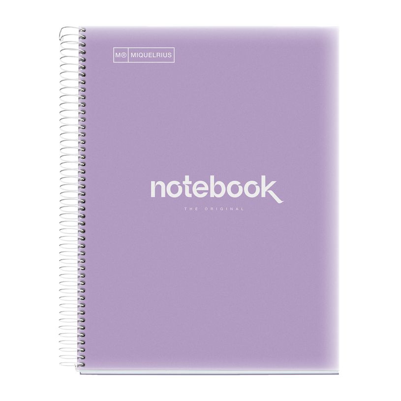 8422593499399-Notebook Emotions, Couverture souple, A4, lignes horizontales 7 mm, 120 feuilles de 5 couleurs, Miquelr--0