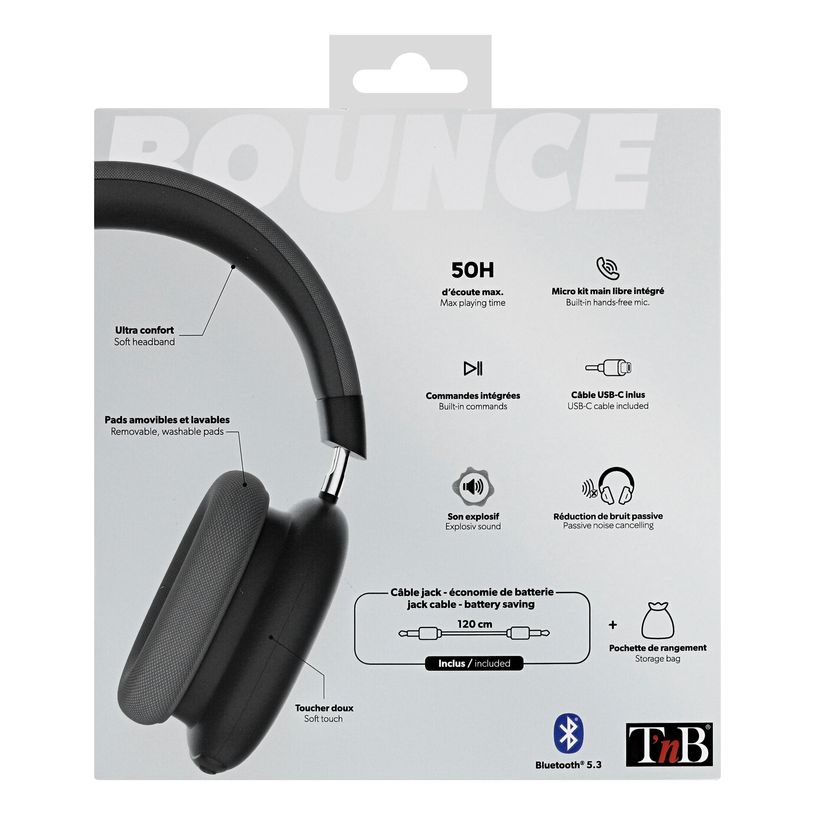 3303170115800-T'nB BOUNCE - Casque sans fil avec micro - isolation acoustique - noir-P_405189007_6-5