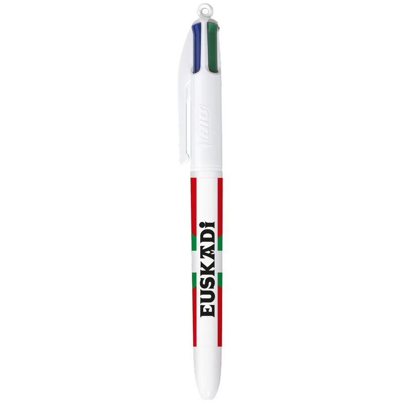 Lot De 4 Stylos BIC Shine 4 Couleurs - Pointe Moyenne 1.0 Mm, Corps Métal Doré, Idéal Pour école Et Bureau