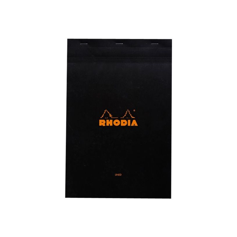 3037921960097-RHODIA N°19 - Bloc notes agrafé - 210 x 318 mm - 80 feuilles - 160 pages - papier extra blan-P_405189055_1-0