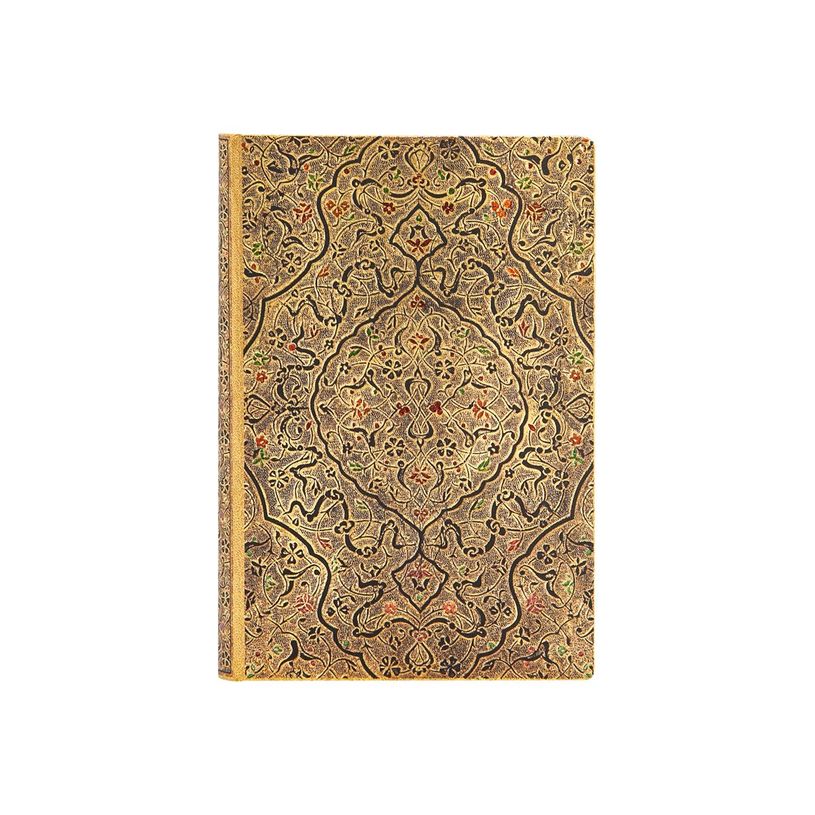 9781439755938-Paperblanks Arabic Artistry - Journal - relié - mini - 90 x 140 mm - 88 feuilles / 176 pages - papier ivoire - uni - Zahra - couverture jaun-P_405189130_1-0