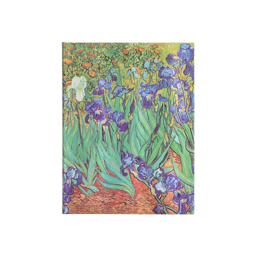 9781439782026-Paperblanks The J. Paul Getty Museum Collection - Journal - reliure cousue et collée - ultra - 175 x 230 mm 144 pages - papier crème - ligné - Les iris de Van Gogh - couverture vert-P_405189171_1-0