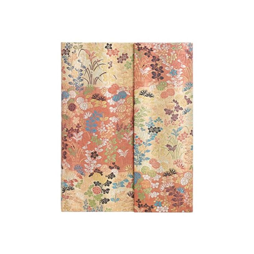 9781439792988-Paperblanks Japanese Kimono - Journal - relié - ultra - 180 x 230 mm - 72 feuilles / 144 pages - papier crème - ligné - kara-ori - couverture orange - carton-P_405189177_1-0
