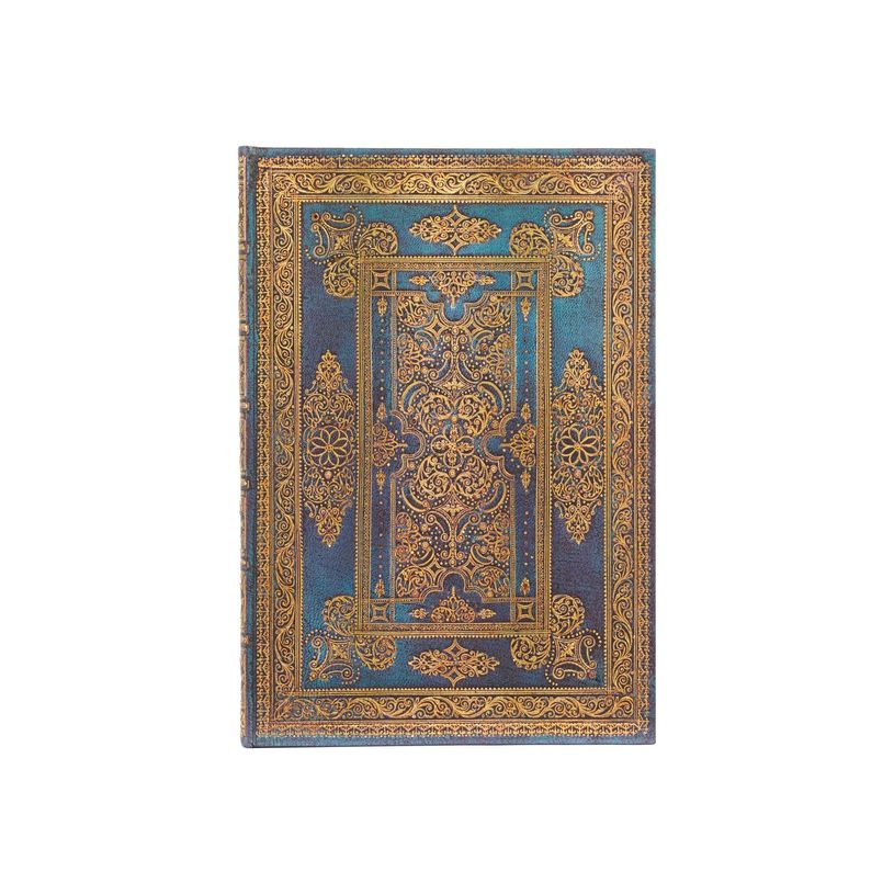 9781439795910-Paperblanks Luxe Design - Journal - relié - midi - 120 x 180 mm - 72 feuilles / 144 pages - papier crème - ligné - blue luxe - couverture bleu-P_405189181_2-0