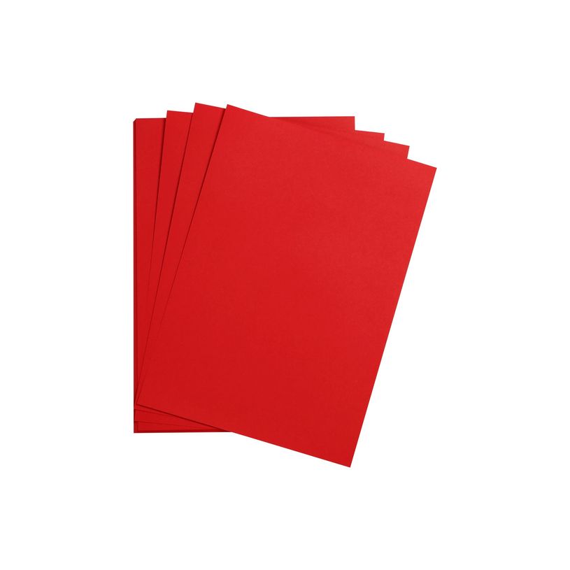 3329680973020-Clairefontaine Maya - Papier - A4 - 120 g/m² - 25 feuilles - rouge coquelicot - papier-P_405189280_3-1