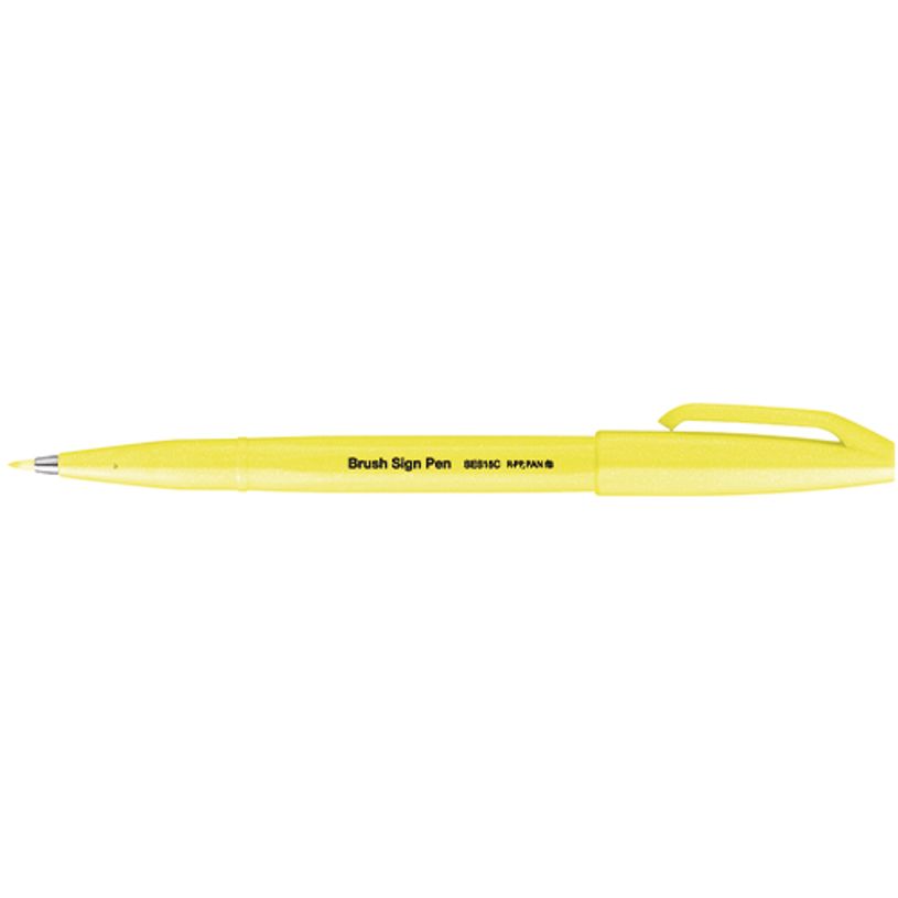 4902506419651-Pentel Arts Brush Sign Pen - Feutre - jaune fluo-P_405189423_1-0