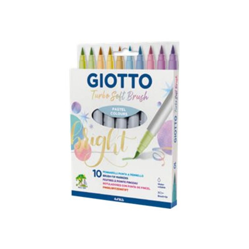 8000825013928-GIOTTO Turbo Soft Brush - Feutre pinceau à pointe souple - assortiment de couleurs pastel-P_405190574_1-0
