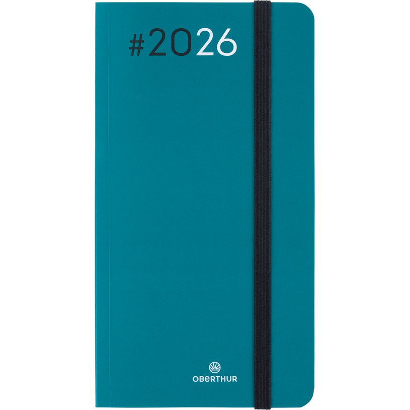 3664447206035-Agenda Flex - 1 semaine sur 2 pages - 9,5 x 17,5 cm - émeraude - Oberthur--0