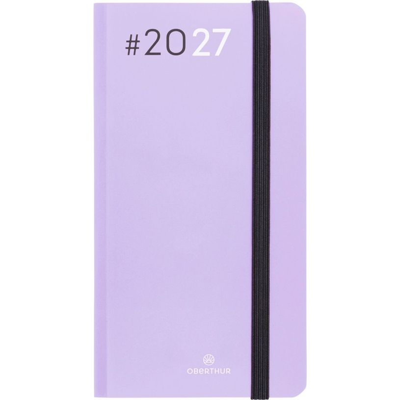 3664447232515-Agenda Flex - 1 semaine sur 2 pages - 9,5 x 17,5 cm - lilas - Oberthur--0