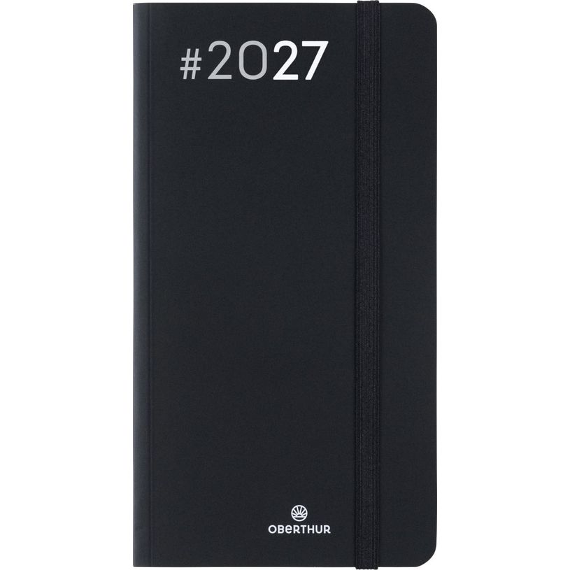 3664447232485-Agenda Flex - 1 semaine sur 2 pages - 9,5 x 17,5 cm - noir - Oberthur--0