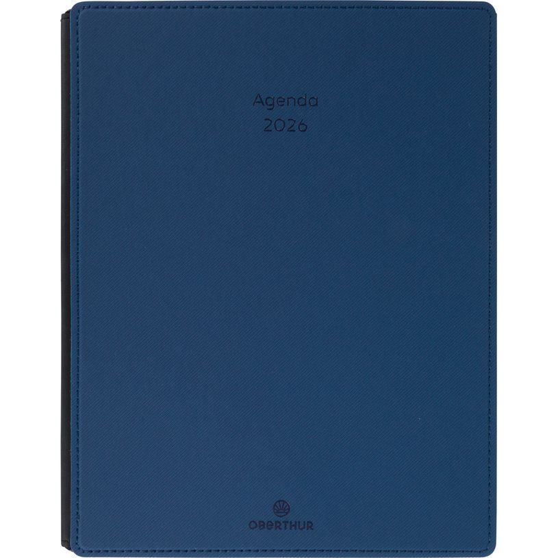 3664447208527-Agenda Stan - la semaine sur 1 page et 1 page de notes - 19 x 24,5 cm - vert - Oberthur--0