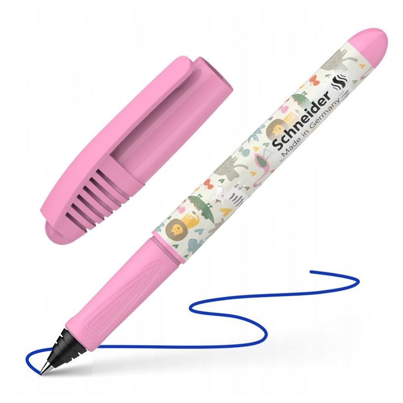 4004675172174-Stylo roller zippi rose avec réservoir cartouche--0