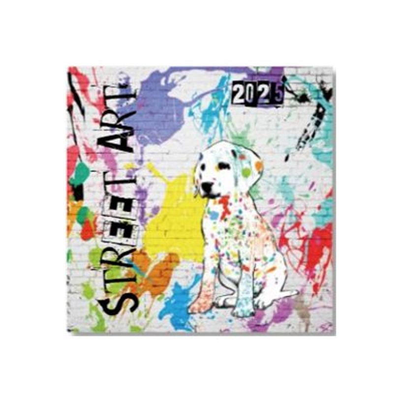 3700368759370-BLUE ART Nouvelle - Calendrier - 2025 - street art - dog - 14 pages - 30 x 30 cm-P_405199669_1-0