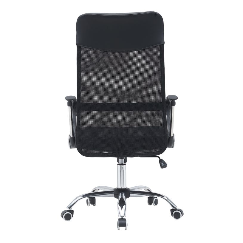 3760170885711-Fauteuil de bureau - accoudoirs fixes - appuie-tête intégré - noir-P_405199728_2-1