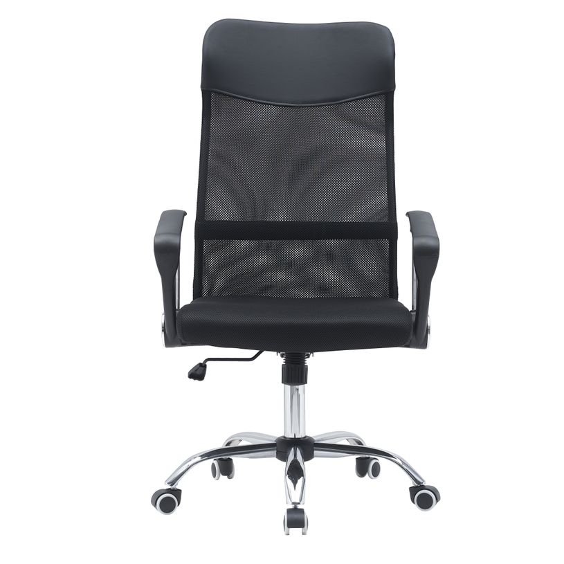 3760170885711-Fauteuil de bureau - accoudoirs fixes - appuie-tête intégré - noir-P_405199728_3-2