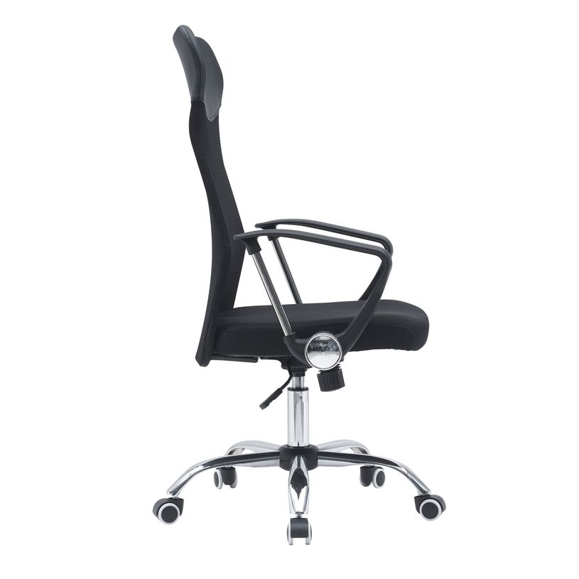 3760170885711-Fauteuil de bureau - accoudoirs fixes - appuie-tête intégré - noir-P_405199728_4-3