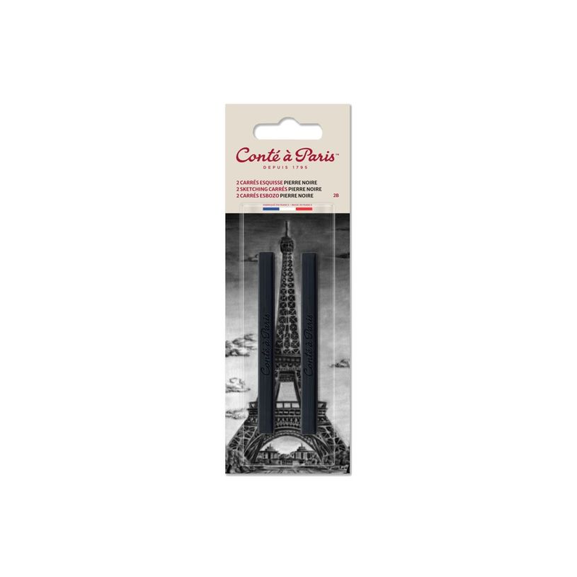 646217504018-Conte A PARIS - Crayon de cire - 2B - noir (pack de 2)-P_405199841_2-0