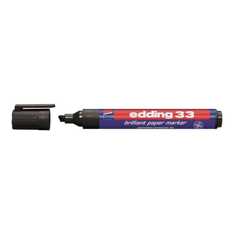 4004764304851-edding 33 brilliant paper - Marqueur - permanent - noir - encre pigmentée à base d'eau --P_405199893_1-0