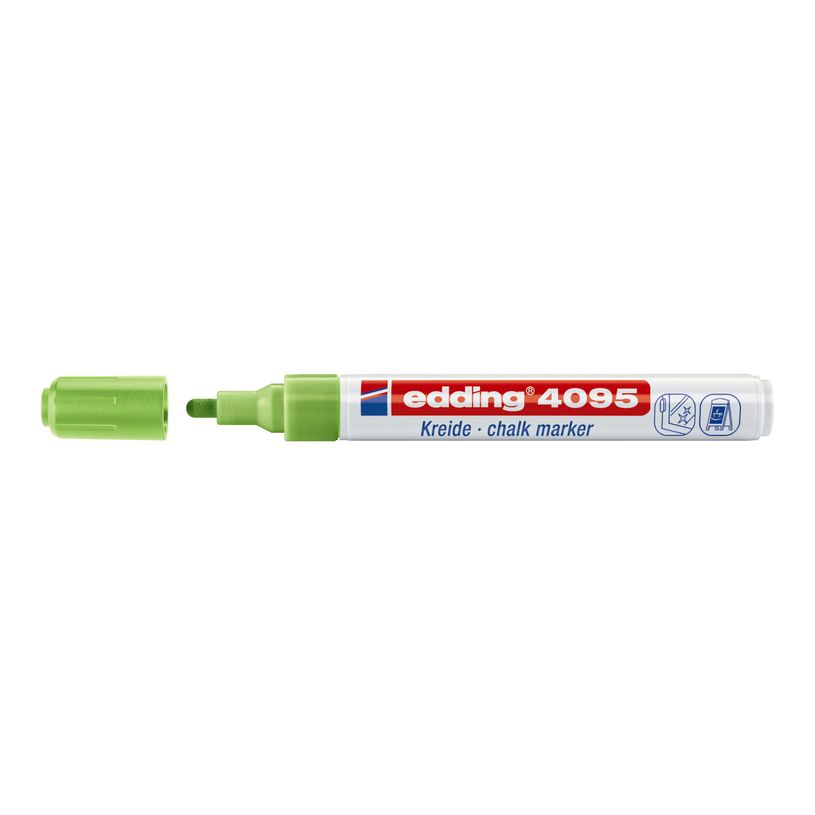 4004764963676-edding 4095 chalk - Marqueur - pour verre, miroir, tableau noir - noir, rouge, bleu, lumière fluorescente verte - c-P_405199922_1-1