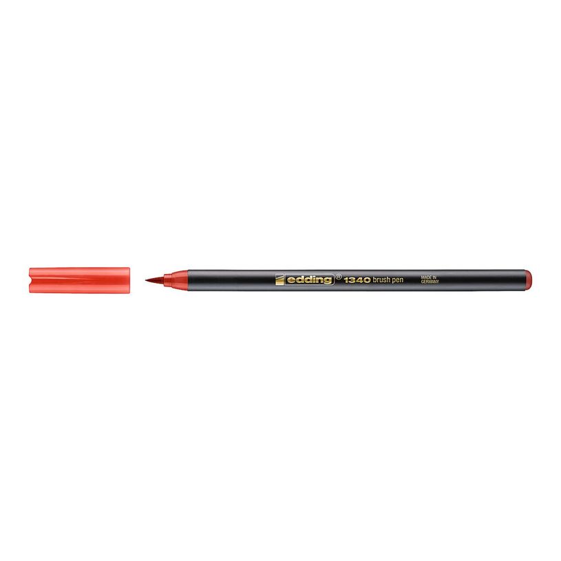 4004764037339-edding 1340 - Feutre pinceau à pointe souple - rouge - encre à l'eau-P_405199970_2-1