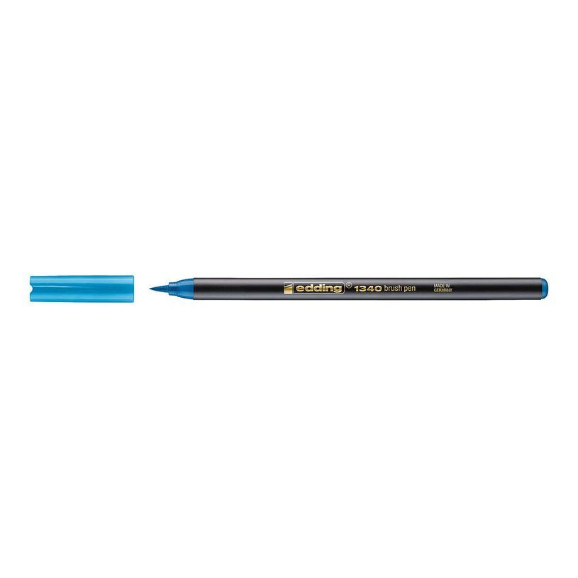 4004764037414-edding 1340 - Feutre pinceau à pointe souple - pour carton - bleu clair - encre à l'eau -P_405199978_2-1