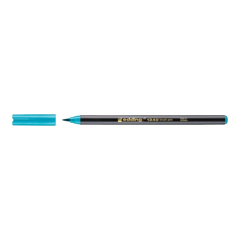 4057305000385-edding 1340 - Feutre pinceau à pointe souple - pour carton - turquoise, vert olive - encr-P_405199981_2-1