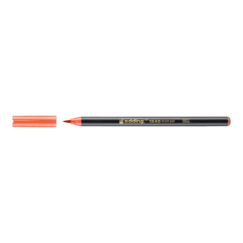 4057305000422-edding 1340 - Feutre pinceau à pointe souple - pour carton - orange clair - encre à l'ea-P_405199982_1-0