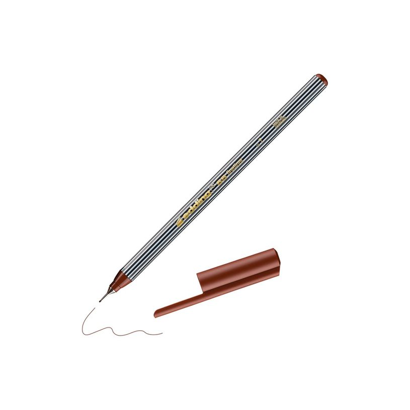 4004764338740-edding 55 - Feutre fin - pour carton - brun - encre à l'eau - 0.3 mm - extra fin-P_405199999_2-2