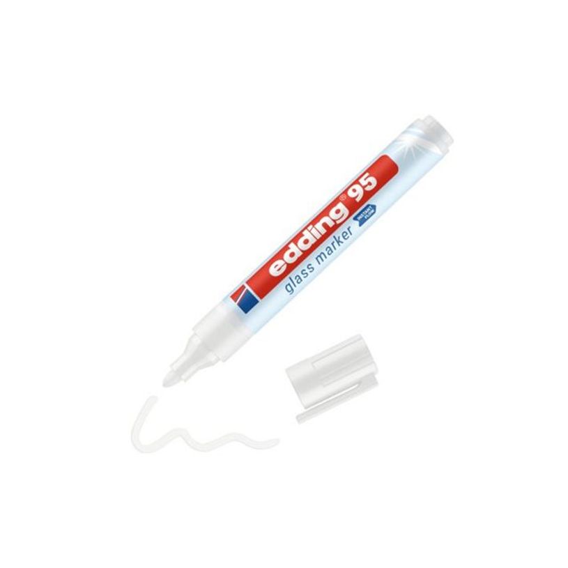4057305043207-edding 95 - Marqueur - pour verre, carte en verre, tableau blanc - blanc - encre pigmenté-P_405200021_1-0