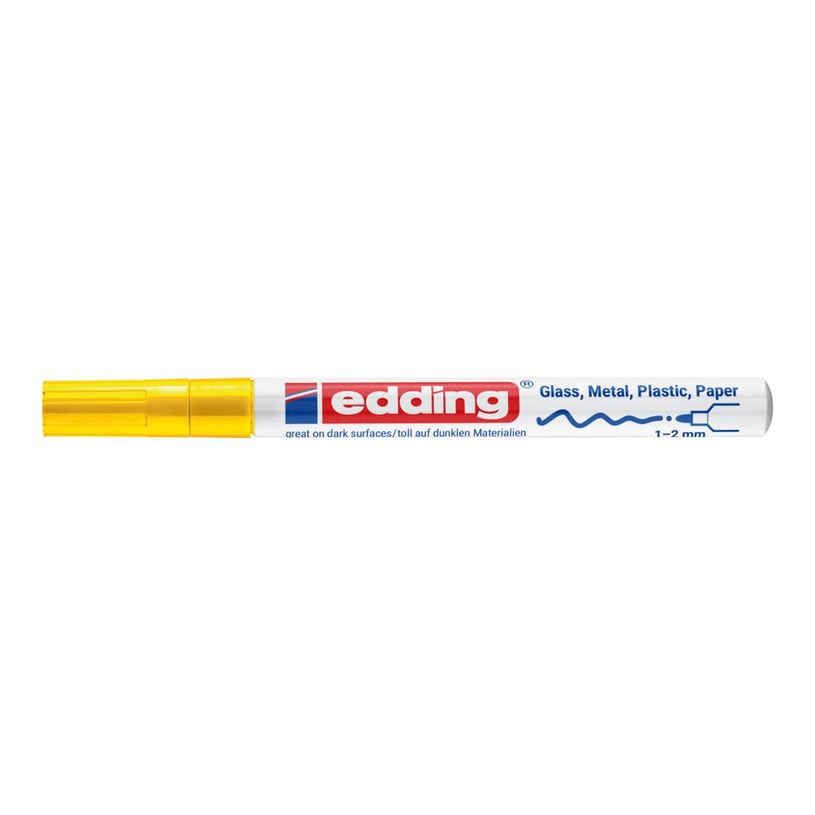 4004764953486-edding 751 gloss paint - Marqueur - permanent - jaune - opaque - encre pigmentée - 1-2 mm-P_405200028_1-2