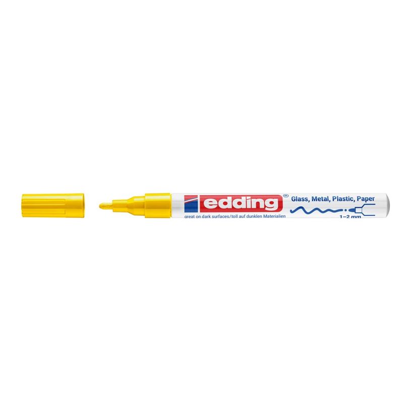4004764953486-edding 751 gloss paint - Marqueur - permanent - jaune - opaque - encre pigmentée - 1-2 mm-P_405200028_3-1