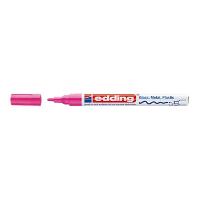 4004764017546-edding 751 gloss paint - Marqueur - permanent - pour verre, métal, plastique - rose - encre pigmenté-P_405200032_1-0