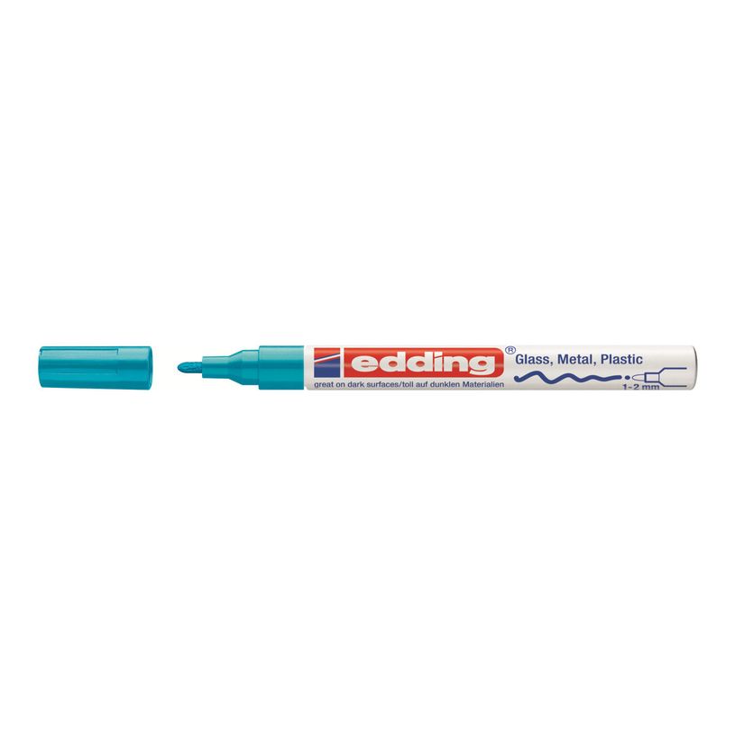 4004764017553-edding 751 gloss paint - Marqueur - permanent - pour verre, métal, plastique - bleu clair - encre pigmenté-P_405200033_1-0