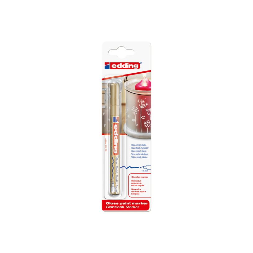 4004764953547-edding 751 gloss paint - Marqueur - permanent - pour verre, métal, plastique - or - encre pigmenté-P_405200034_1-1