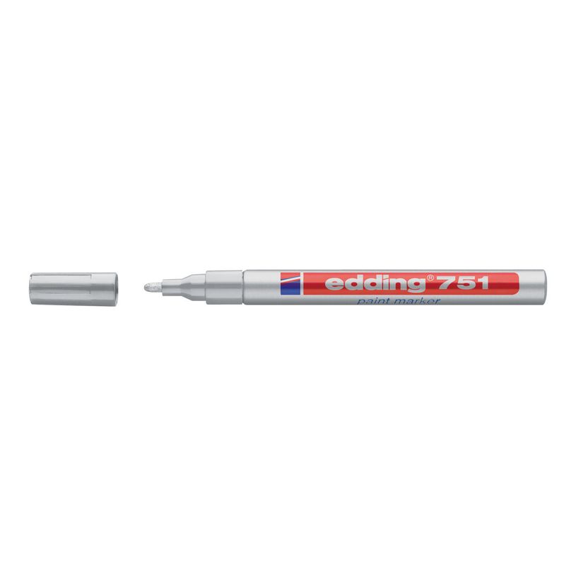 4004764953578-edding 751 gloss paint - Marqueur - permanent - pour verre, métal, plastique - argent - encre pigmenté-P_405200035_2-0