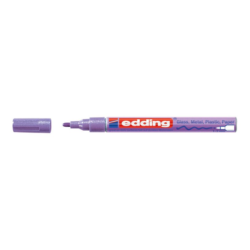 4004764953820-edding 751 gloss paint - Marqueur - permanent - pour verre, métal, plastique - lilas - encre pigmenté-P_405200039_1-0