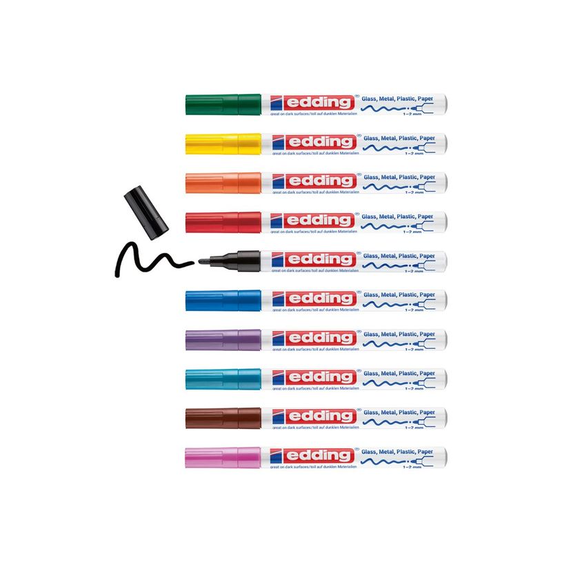 4004764087747-edding 751 gloss paint - Marqueur - permanent - couleurs assorties - opaque - 1-2 mm (pack-P_405200041_2-0