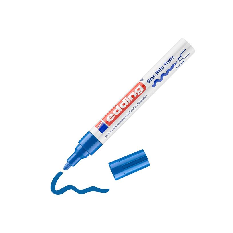 4004764953080-edding 750 gloss paint - Marqueur - permanent - bleu - opaque - encre pigmentée acrylique-P_405200044_3-1