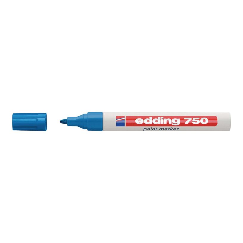 4004764018598-edding 750 gloss paint - Marqueur - permanent - pour verre, métal, plastique - bleu clair-P_405200051_1-0
