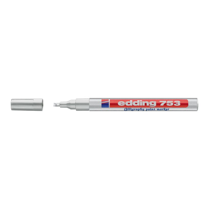 4004764023615-edding 753 calligraphy paint - Marqueur - permanent - argent - encre pigmentée - 1-2.5 mm-P_405200057_1-0