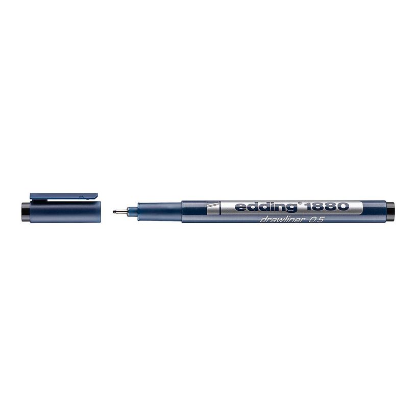 4004764029167-edding 1880 - Feutre fin - noir - encre pigmentée à base d'eau - 0.5 mm-P_405200110_1-0