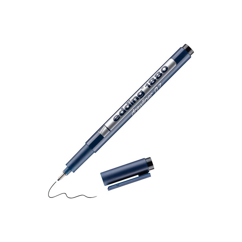 4004764029334-edding 1880 - Feutre fin - noir - encre pigmentée à base d'eau - 0.7 mm-P_405200111_2-2