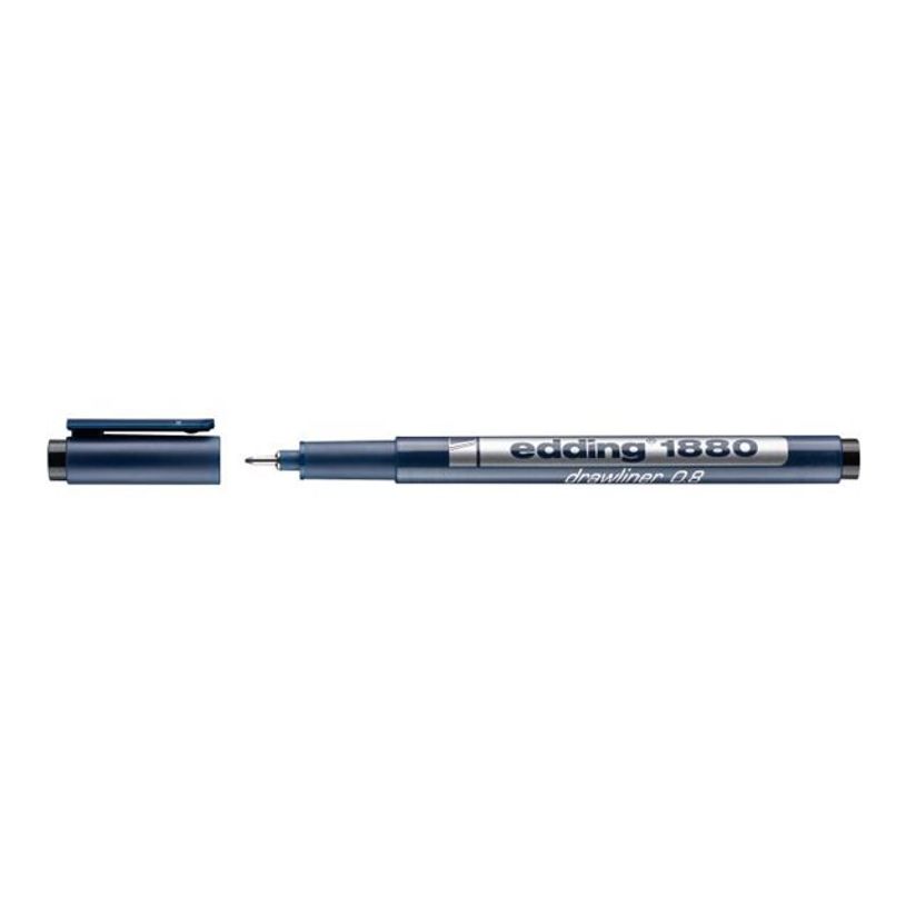 4004764860043-edding 1880 - Feutre fin - noir - encre pigmentée à base d'eau - 0.8 mm-P_405200112_3-2