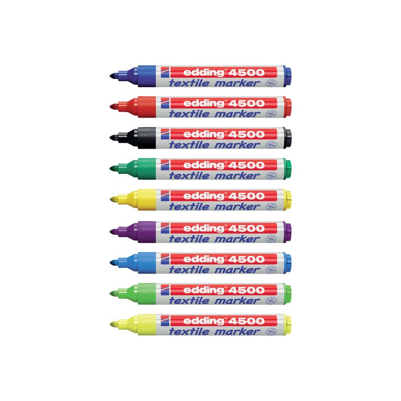 4004764787159-edding 4500 textile - Marqueur - pour textile - couleurs assorties - encre pigmentée à b-P_405200117_1-0
