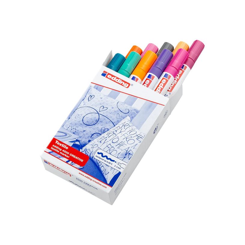 4004764787173-edding 4500 - Marqueur - permanent - pour textile - couleurs assorties - encre pigmentée -P_405200118_1-0