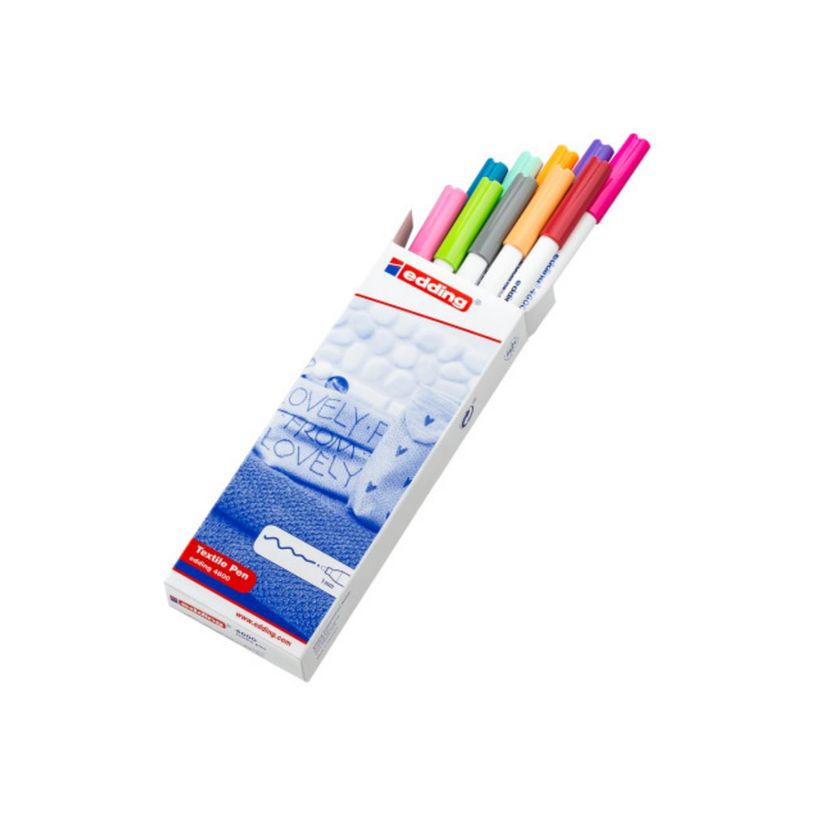 4004764787197-edding 4600 textile - Feutre - permanent - couleurs assorties - encre pigmentée à base d-P_405200143_1-0