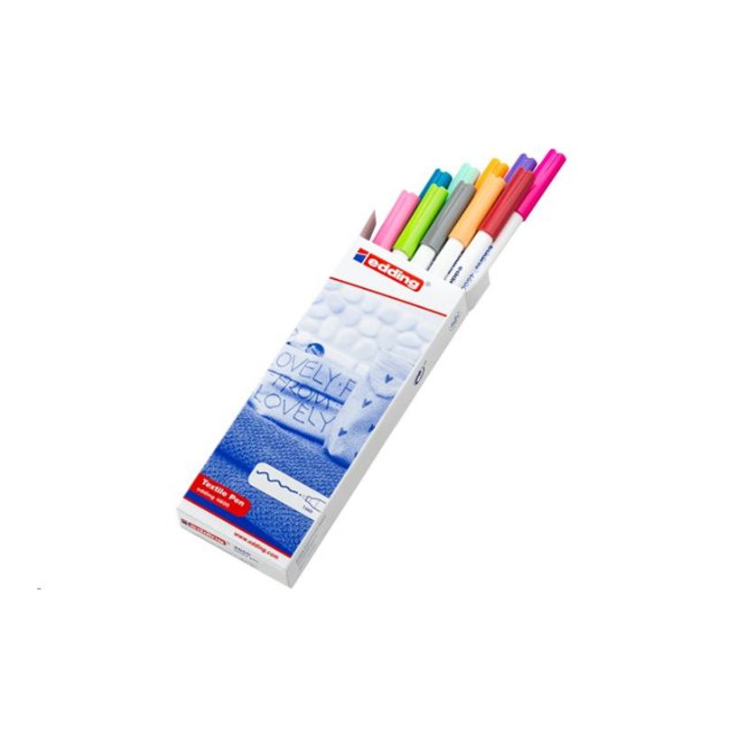 4004764787197-edding 4600 textile - Feutre - permanent - couleurs assorties - encre pigmentée à base d-P_405200143_2-1