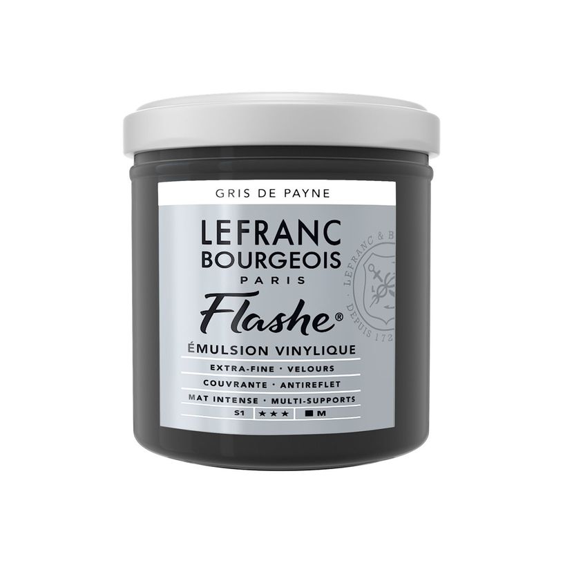 3013643005803-Lefranc Bourgeois Flashe Series 1 261 - Peinture - émulsion vinylique - gris de Payne - o-P_405200176_1-0