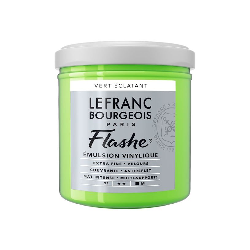 3013643004813-Lefranc Bourgeois Flashe Series 1 554 - Peinture - émulsion vinylique - vert vif - opaque-P_405200185_1-0
